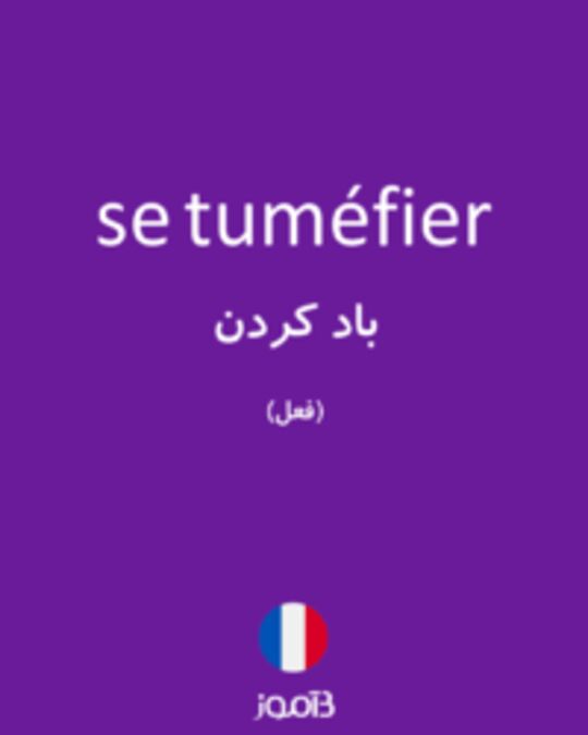  تصویر se tuméfier - دیکشنری انگلیسی بیاموز