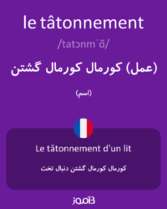  تصویر le tâtonnement - دیکشنری انگلیسی بیاموز