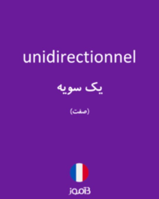  تصویر unidirectionnel - دیکشنری انگلیسی بیاموز