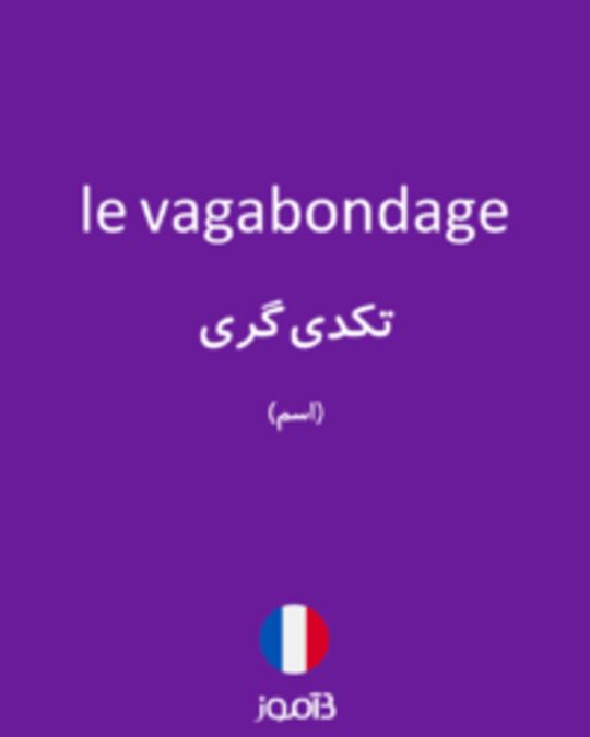  تصویر le vagabondage - دیکشنری انگلیسی بیاموز