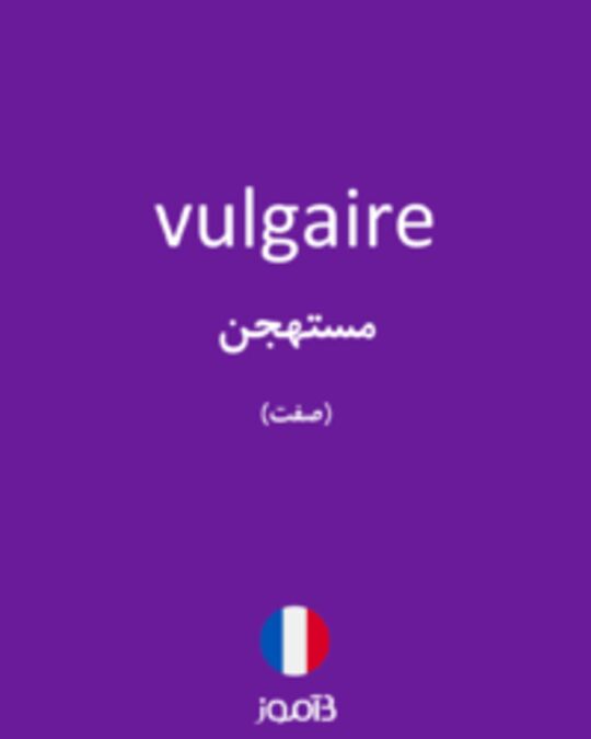  تصویر vulgaire - دیکشنری انگلیسی بیاموز