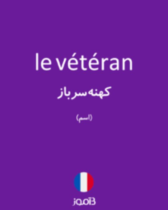  تصویر le vétéran - دیکشنری انگلیسی بیاموز