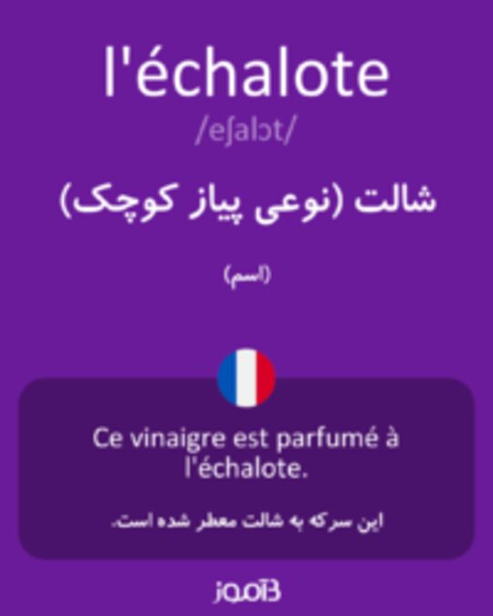  تصویر l'échalote - دیکشنری انگلیسی بیاموز