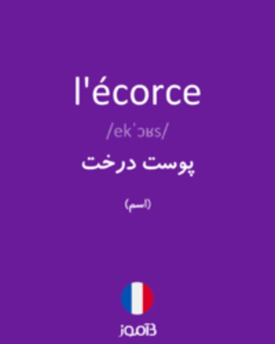  تصویر l'écorce - دیکشنری انگلیسی بیاموز