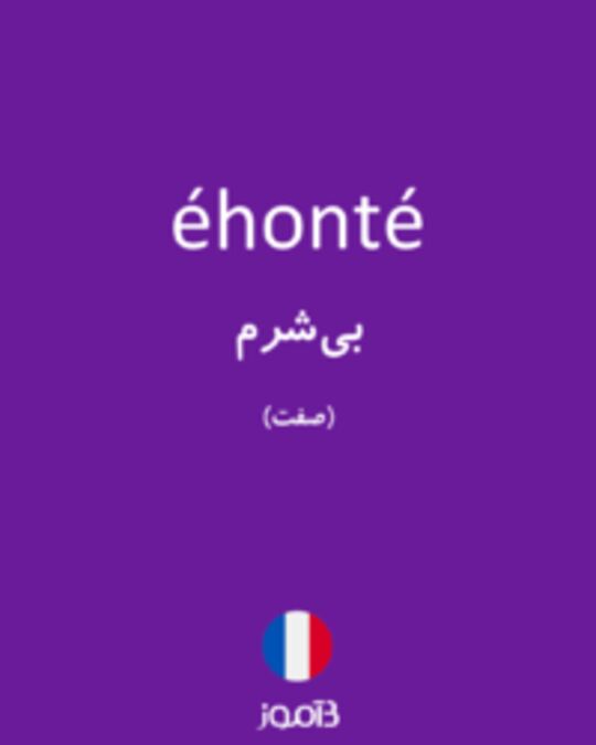  تصویر éhonté - دیکشنری انگلیسی بیاموز