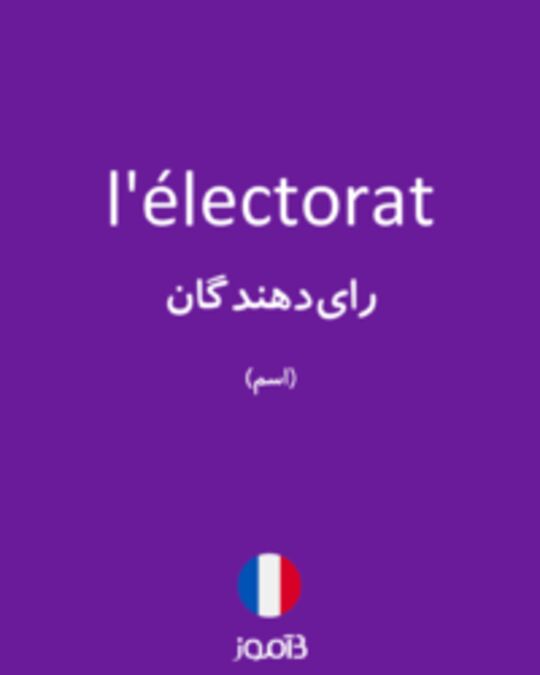  تصویر l'électorat - دیکشنری انگلیسی بیاموز