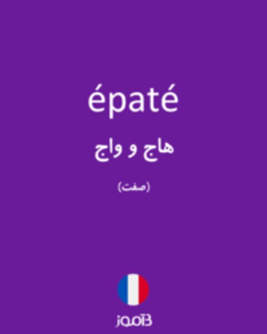  تصویر épaté - دیکشنری انگلیسی بیاموز