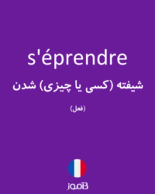  تصویر s'éprendre - دیکشنری انگلیسی بیاموز