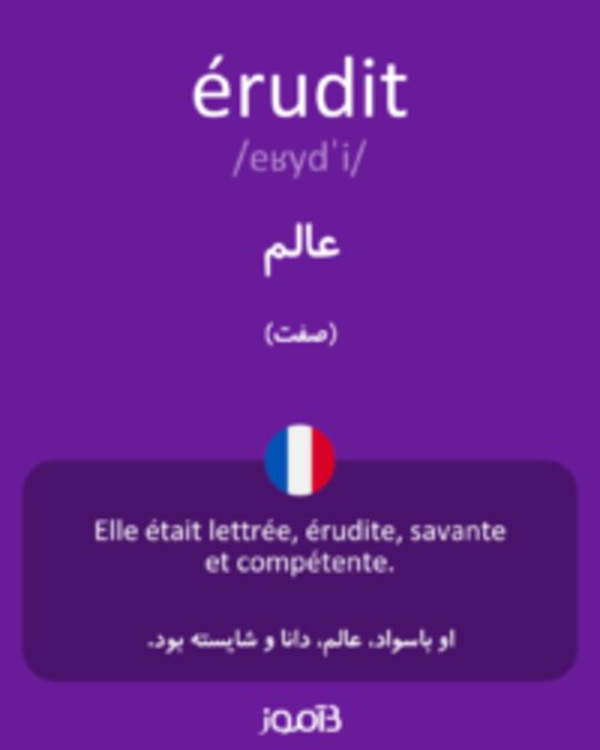  تصویر érudit - دیکشنری انگلیسی بیاموز