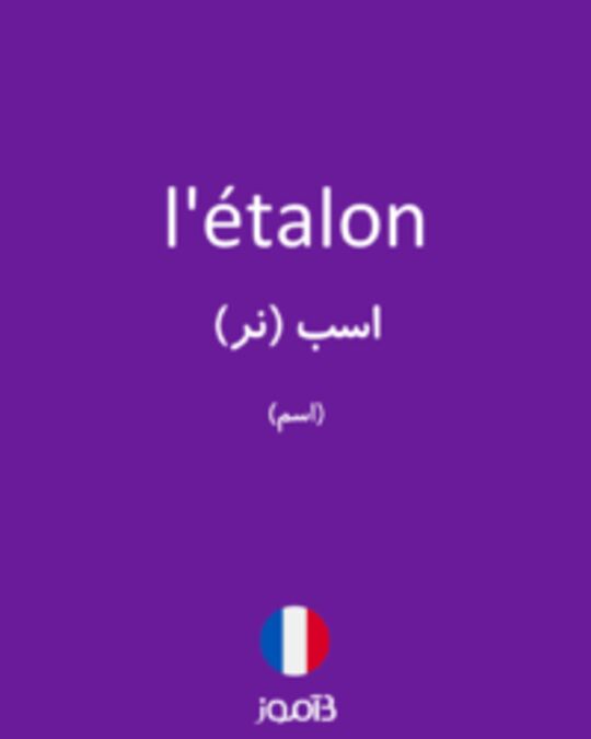  تصویر l'étalon - دیکشنری انگلیسی بیاموز