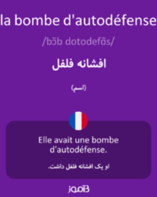  تصویر la bombe d'autodéfense - دیکشنری انگلیسی بیاموز