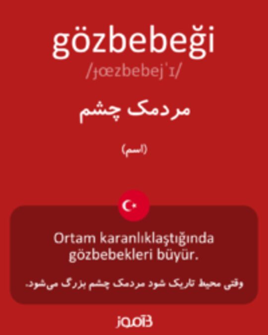  تصویر gözbebeği - دیکشنری انگلیسی بیاموز