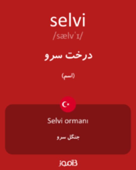  تصویر selvi - دیکشنری انگلیسی بیاموز