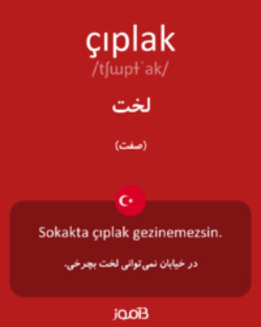  تصویر çıplak - دیکشنری انگلیسی بیاموز