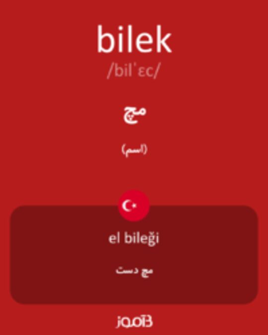  تصویر bilek - دیکشنری انگلیسی بیاموز