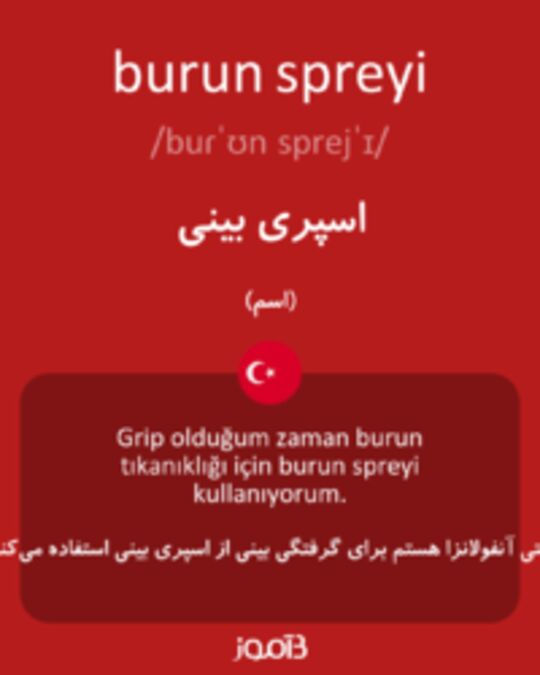  تصویر burun spreyi - دیکشنری انگلیسی بیاموز