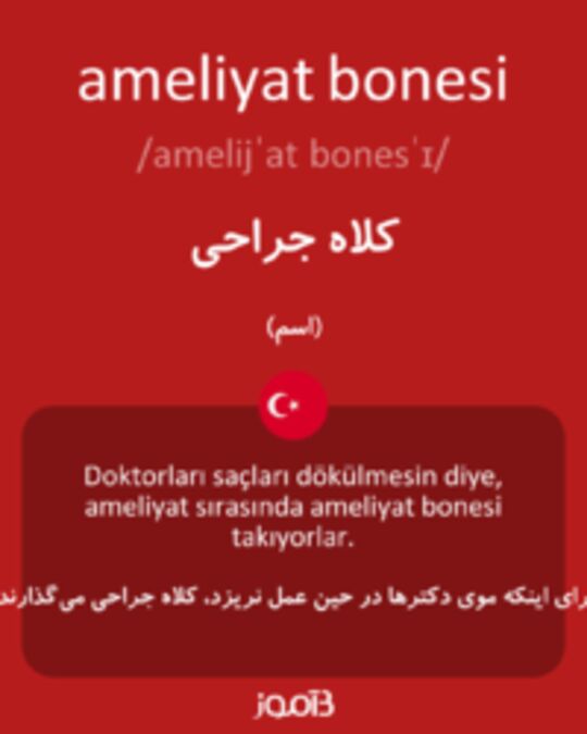  تصویر ameliyat bonesi - دیکشنری انگلیسی بیاموز