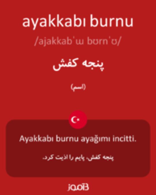  تصویر ayakkabı burnu - دیکشنری انگلیسی بیاموز