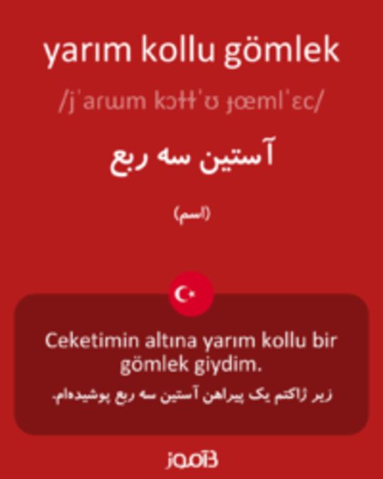  تصویر yarım kollu gömlek - دیکشنری انگلیسی بیاموز