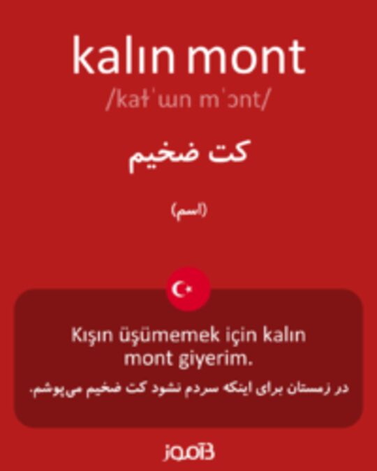  تصویر kalın mont - دیکشنری انگلیسی بیاموز