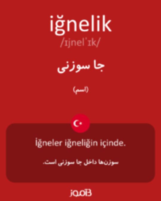  تصویر iğnelik - دیکشنری انگلیسی بیاموز