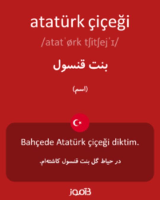  تصویر atatürk çiçeği - دیکشنری انگلیسی بیاموز