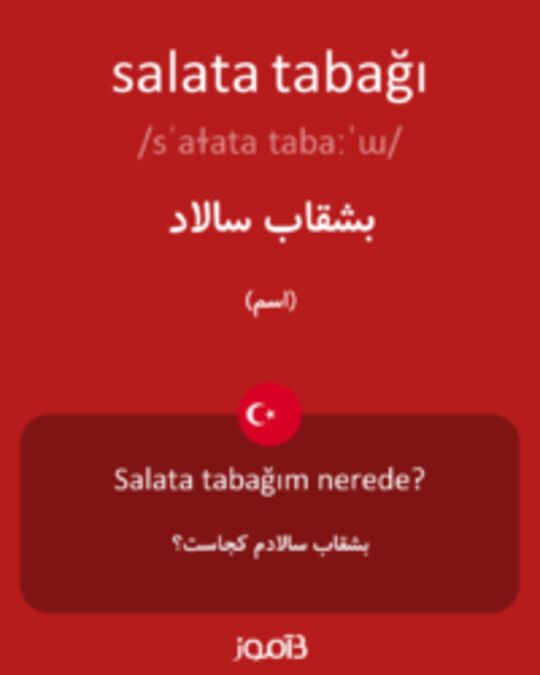  تصویر salata tabağı - دیکشنری انگلیسی بیاموز