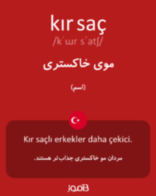  تصویر kır saç - دیکشنری انگلیسی بیاموز