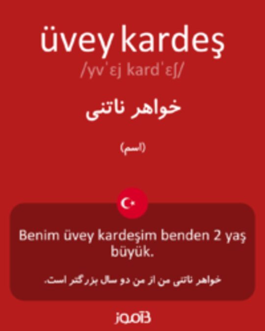  تصویر üvey kardeş - دیکشنری انگلیسی بیاموز