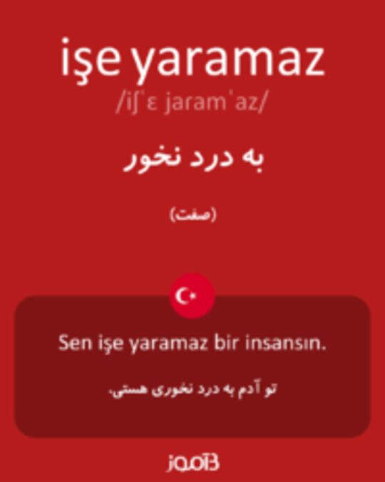  تصویر işe yaramaz - دیکشنری انگلیسی بیاموز