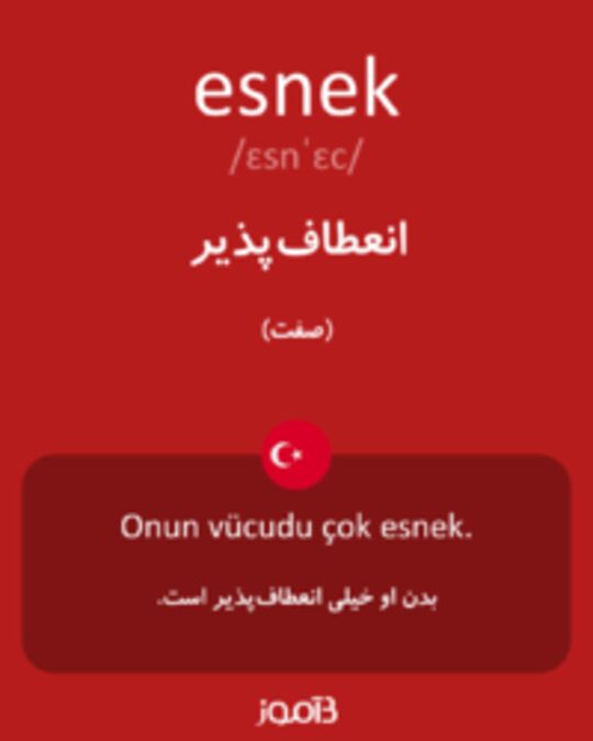  تصویر esnek - دیکشنری انگلیسی بیاموز