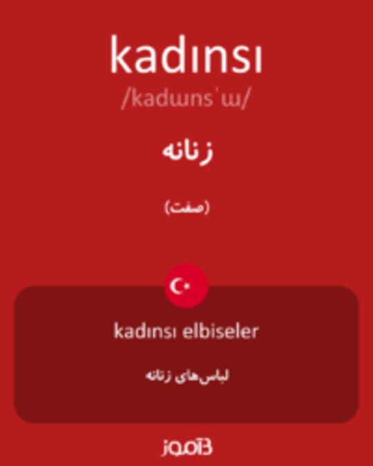  تصویر kadınsı - دیکشنری انگلیسی بیاموز