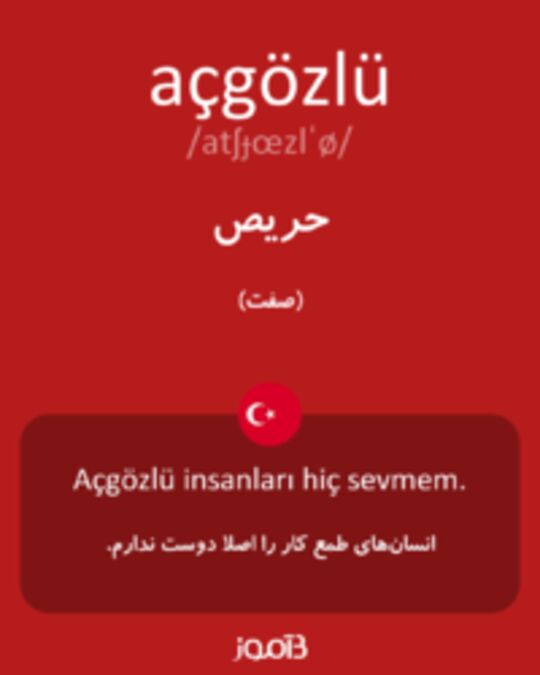  تصویر açgözlü - دیکشنری انگلیسی بیاموز