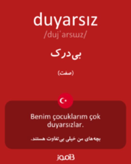  تصویر duyarsız - دیکشنری انگلیسی بیاموز