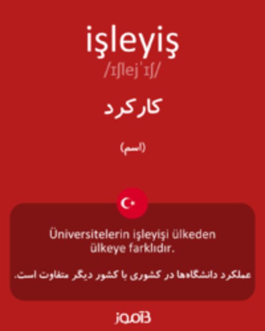  تصویر işleyiş - دیکشنری انگلیسی بیاموز