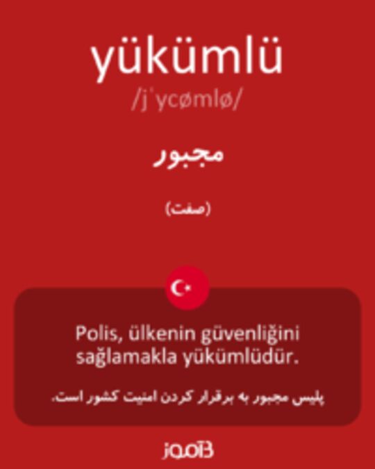  تصویر yükümlü - دیکشنری انگلیسی بیاموز