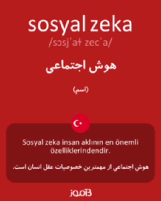  تصویر sosyal zeka - دیکشنری انگلیسی بیاموز