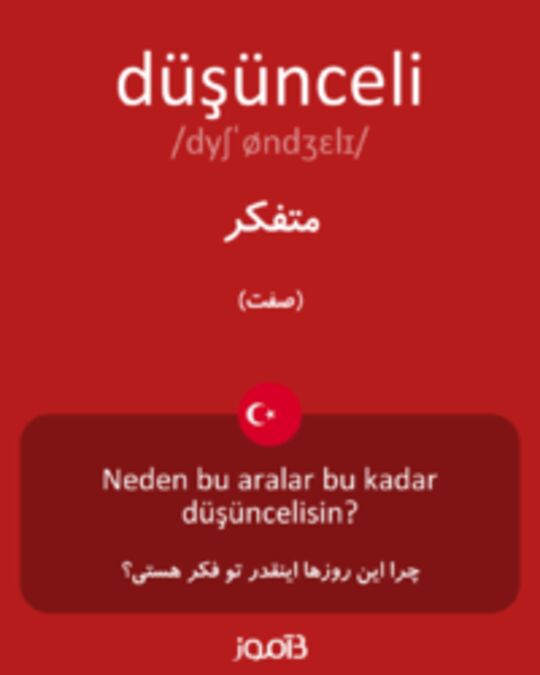  تصویر düşünceli - دیکشنری انگلیسی بیاموز