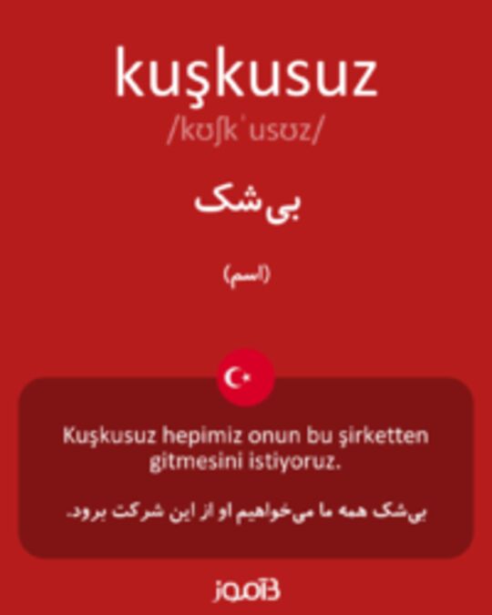  تصویر kuşkusuz - دیکشنری انگلیسی بیاموز