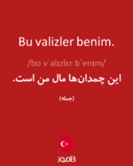  تصویر Bu valizler benim. - دیکشنری انگلیسی بیاموز