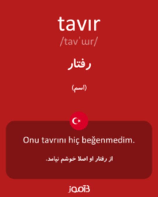  تصویر tavır - دیکشنری انگلیسی بیاموز