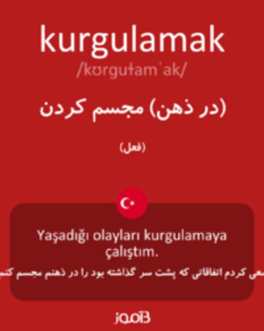  تصویر kurgulamak - دیکشنری انگلیسی بیاموز