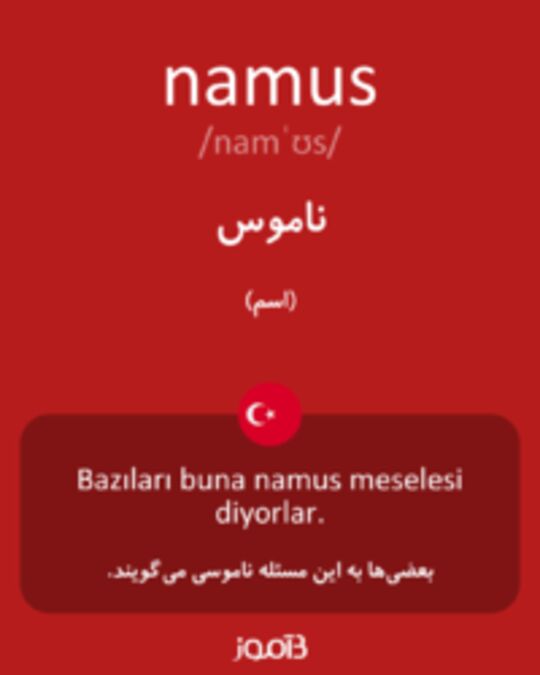  تصویر namus - دیکشنری انگلیسی بیاموز