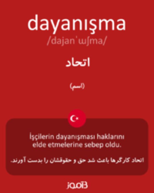  تصویر dayanışma - دیکشنری انگلیسی بیاموز