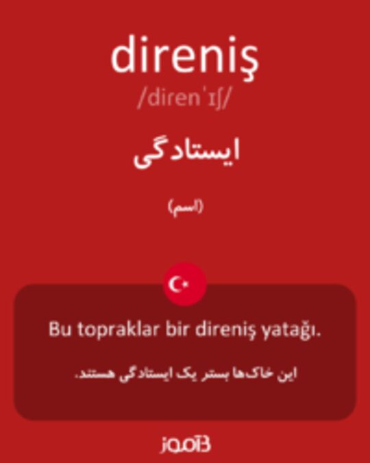  تصویر direniş - دیکشنری انگلیسی بیاموز