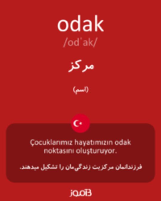  تصویر odak - دیکشنری انگلیسی بیاموز