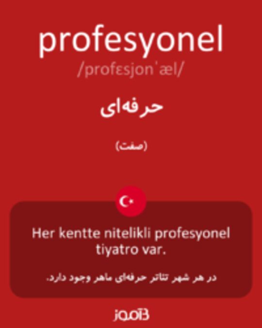  تصویر profesyonel - دیکشنری انگلیسی بیاموز