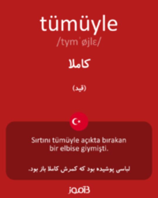  تصویر tümüyle - دیکشنری انگلیسی بیاموز