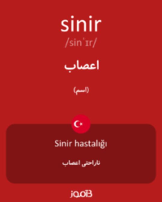  تصویر sinir - دیکشنری انگلیسی بیاموز