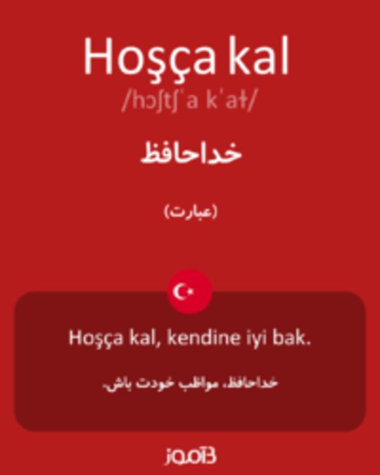  تصویر Hoşça kal  - دیکشنری انگلیسی بیاموز
